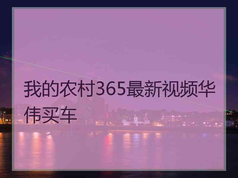 我的农村365最新视频华伟买车