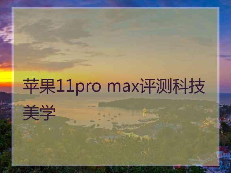 苹果11pro max评测科技美学