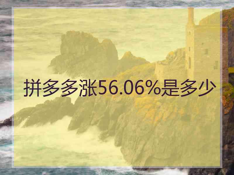 拼多多涨56.06%是多少