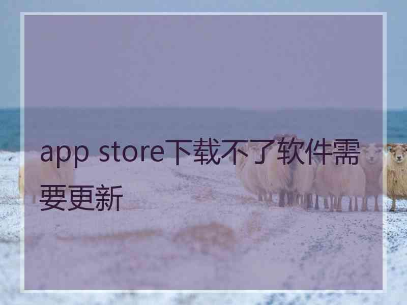 app store下载不了软件需要更新