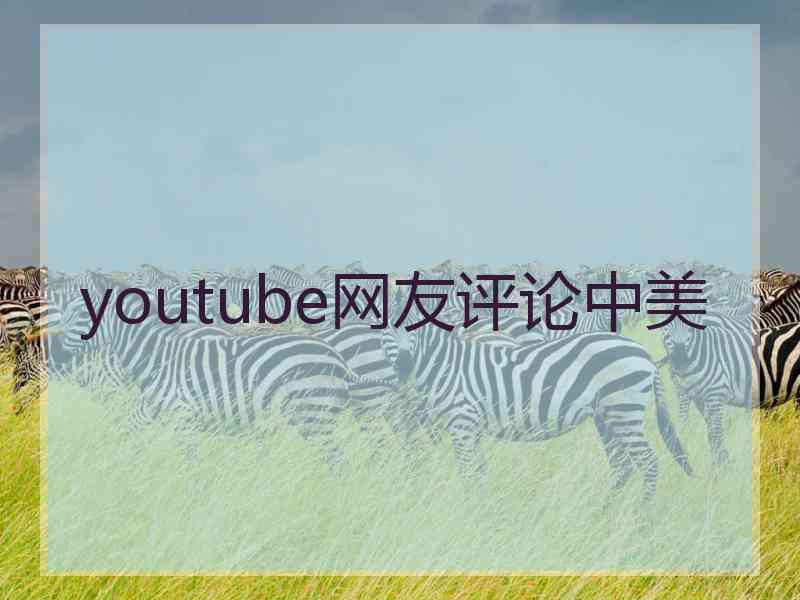 youtube网友评论中美