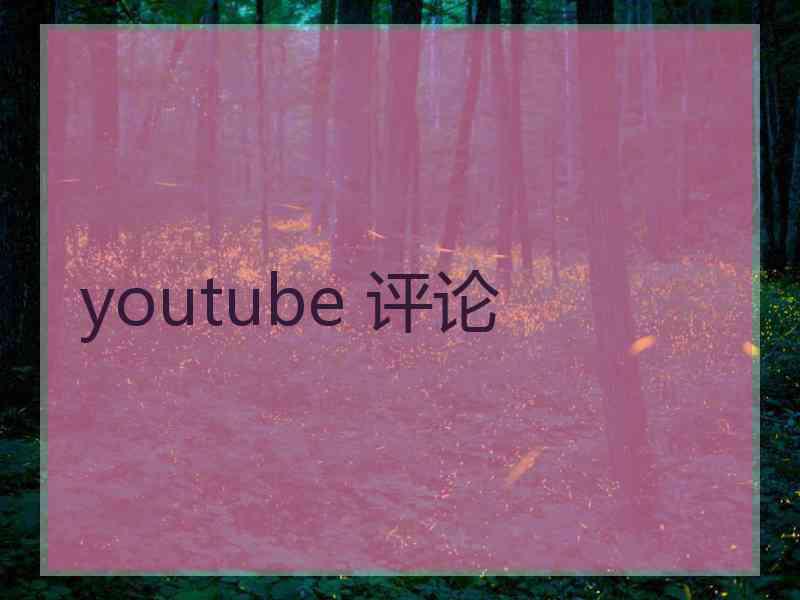 youtube 评论