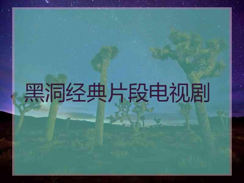 黑洞经典片段电视剧