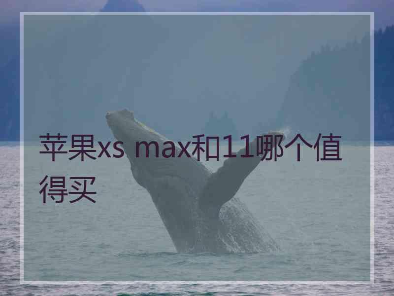 苹果xs max和11哪个值得买