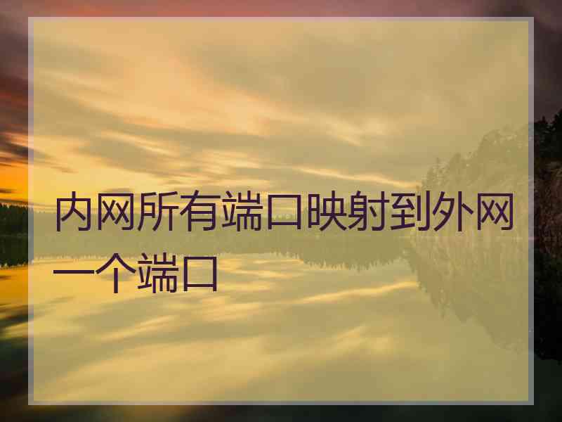 内网所有端口映射到外网一个端口