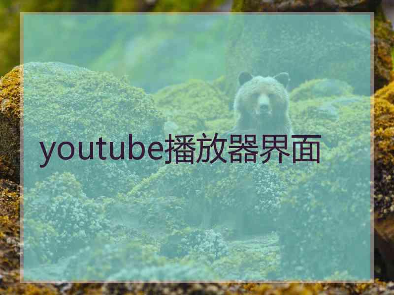 youtube播放器界面