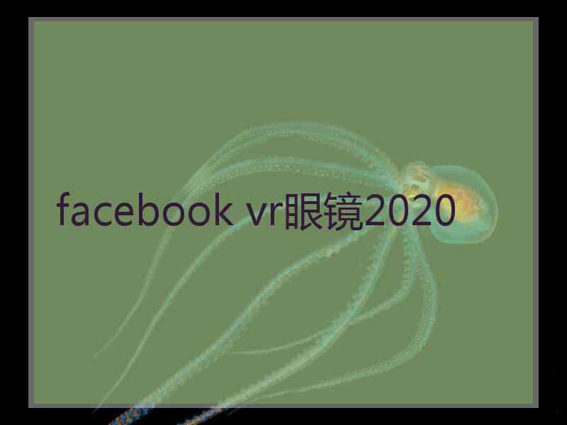 facebook vr眼镜2020