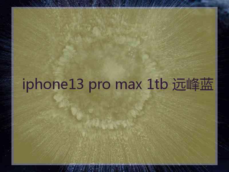 iphone13 pro max 1tb 远峰蓝