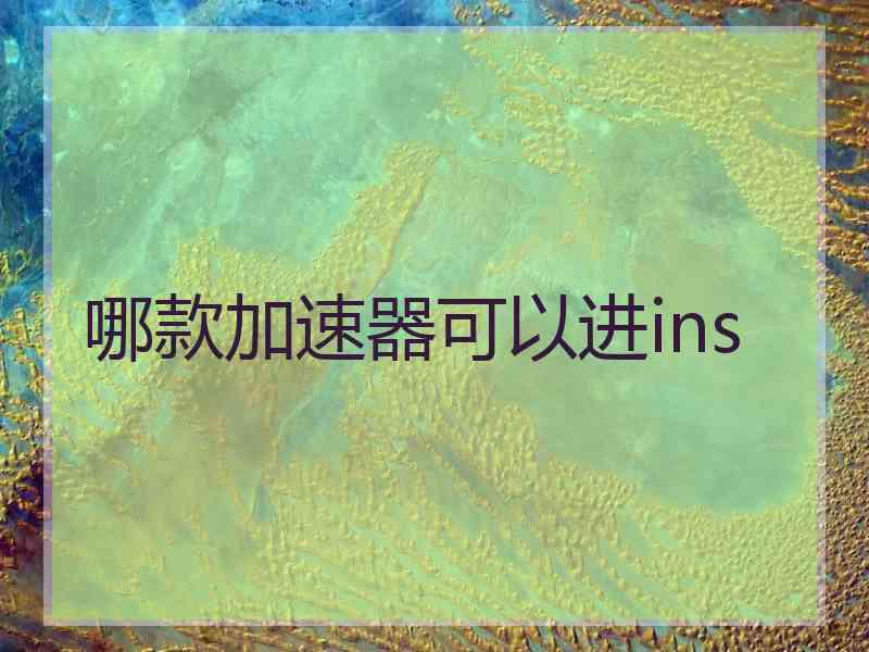 哪款加速器可以进ins