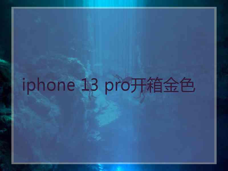 iphone 13 pro开箱金色