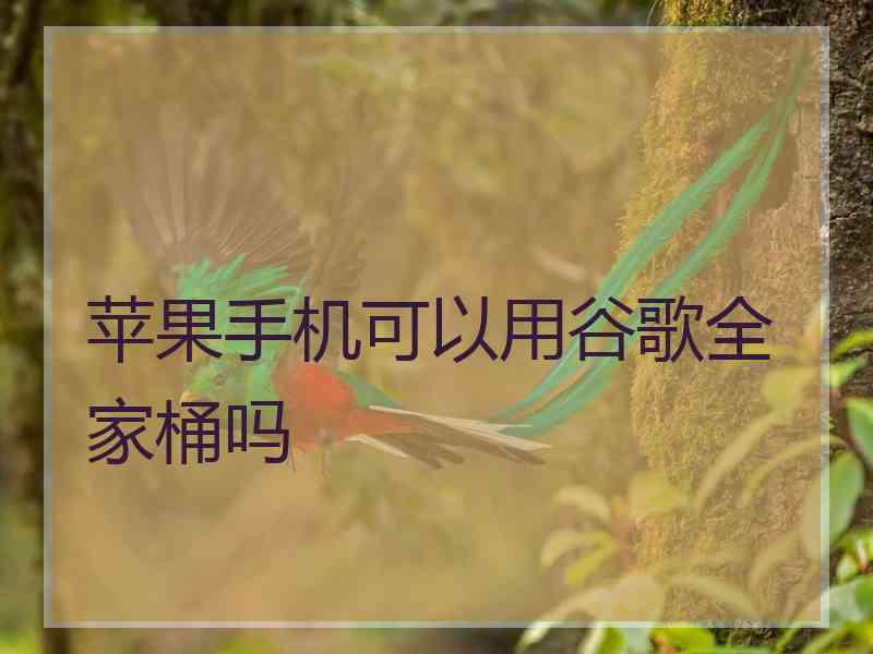 苹果手机可以用谷歌全家桶吗