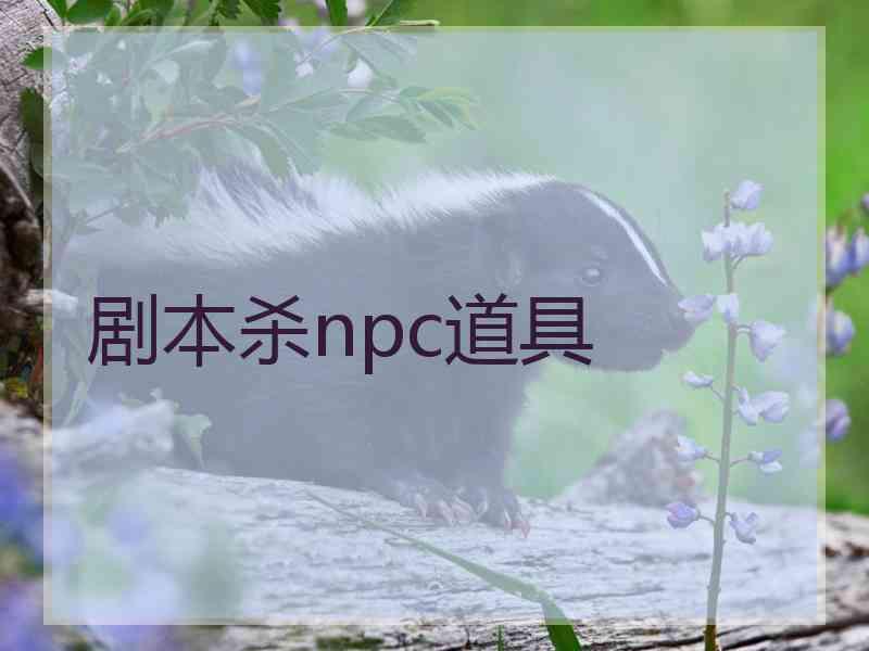 剧本杀npc道具