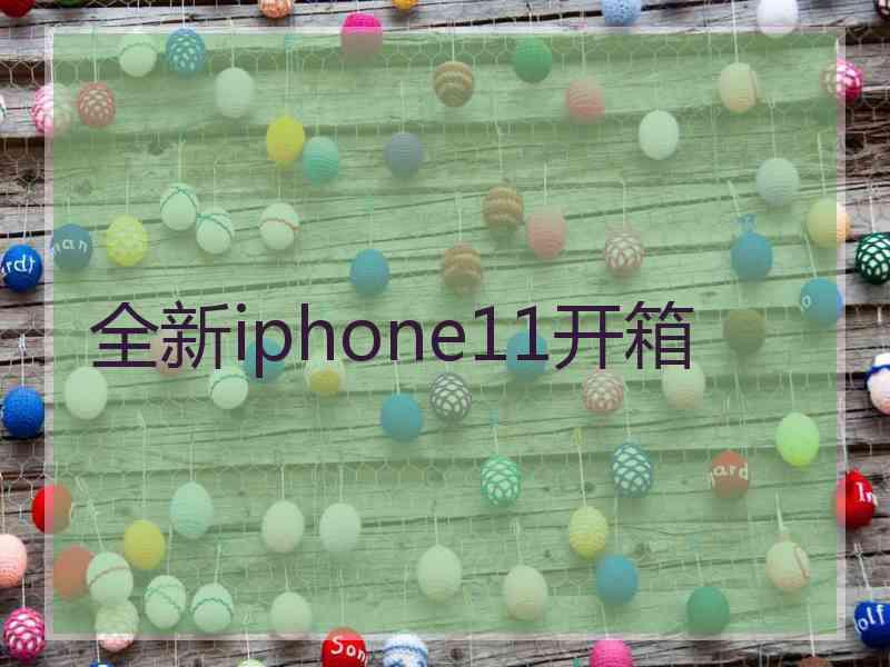 全新iphone11开箱