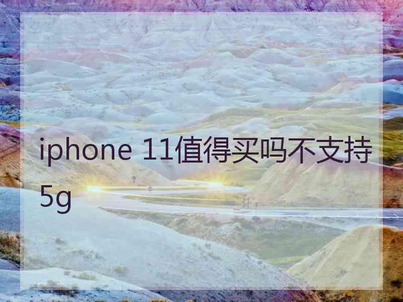 iphone 11值得买吗不支持5g