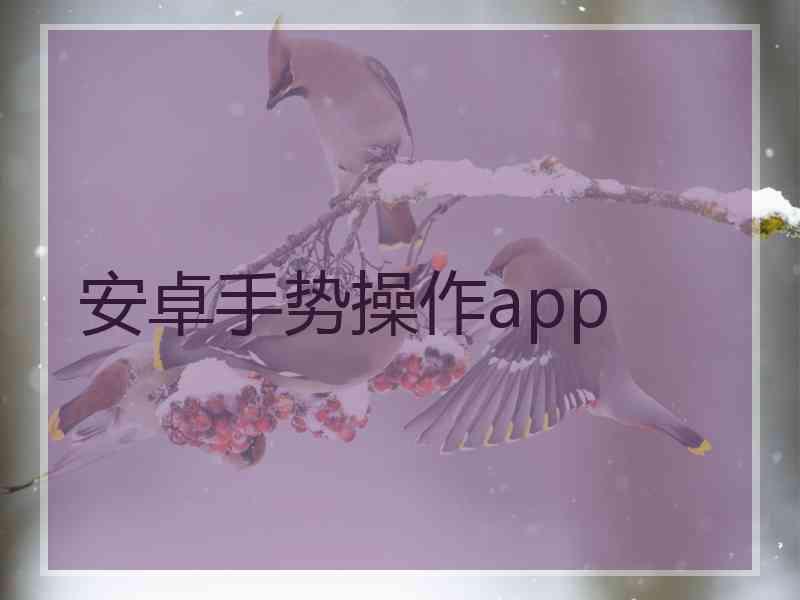 安卓手势操作app