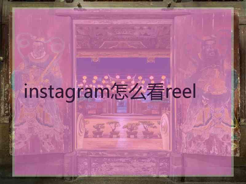 instagram怎么看reel