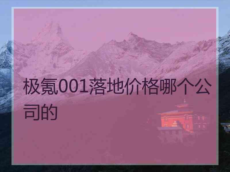 极氪001落地价格哪个公司的