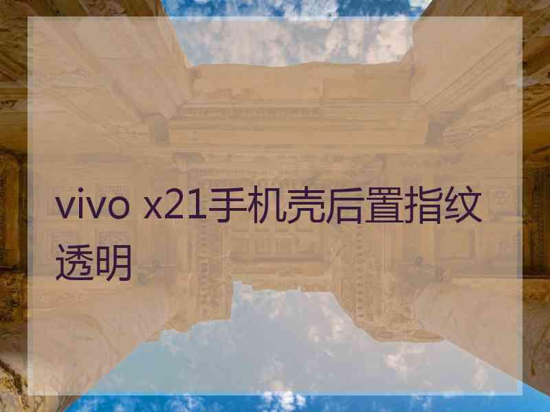 vivo x21手机壳后置指纹透明