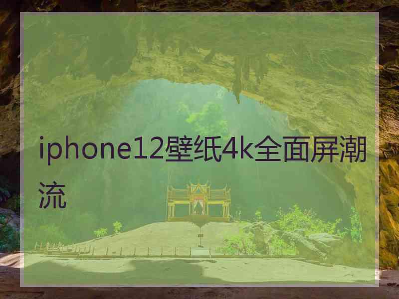 iphone12壁纸4k全面屏潮流