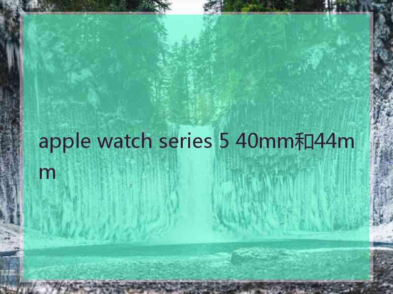 apple watch series 5 40mm和44mm