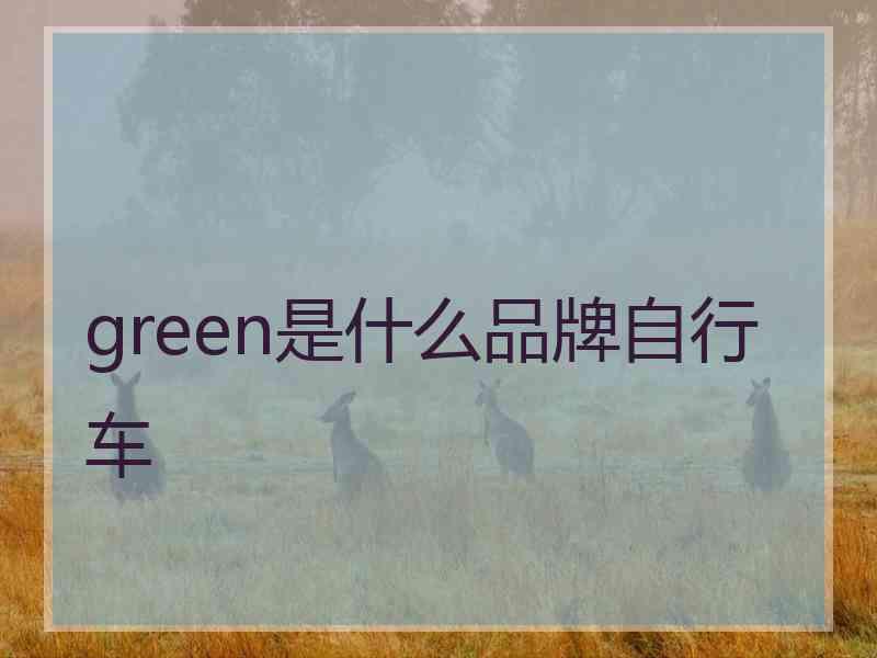 green是什么品牌自行车