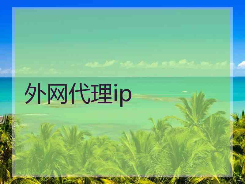 外网代理ip