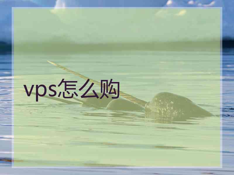 vps怎么购