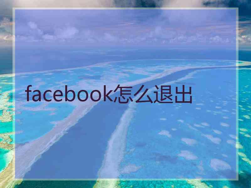 facebook怎么退出