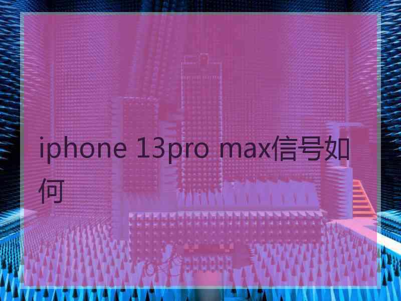 iphone 13pro max信号如何