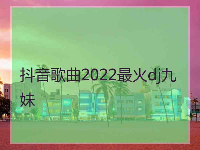 抖音歌曲2022最火dj九妹