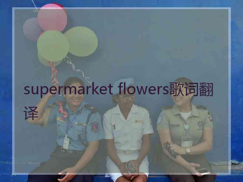 supermarket flowers歌词翻译