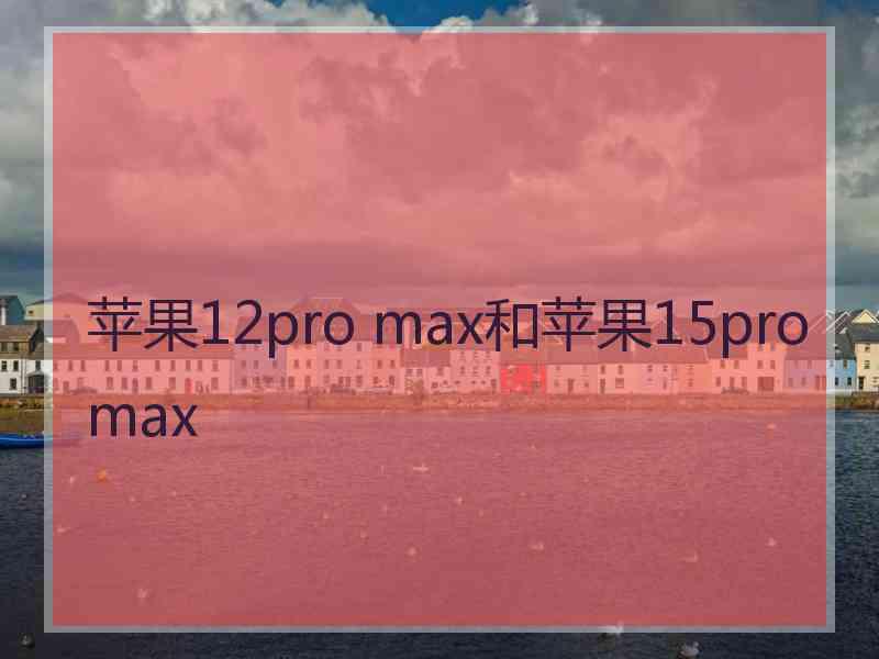 苹果12pro max和苹果15promax