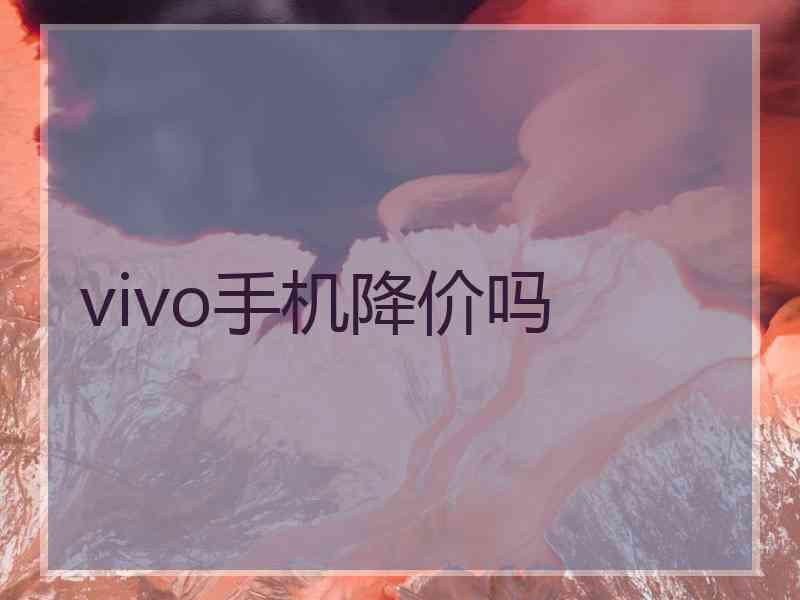 vivo手机降价吗