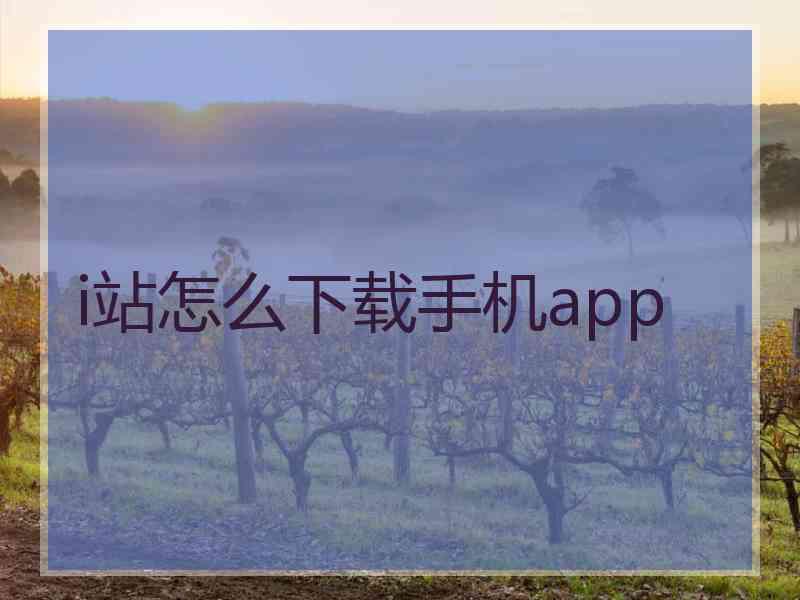 i站怎么下载手机app