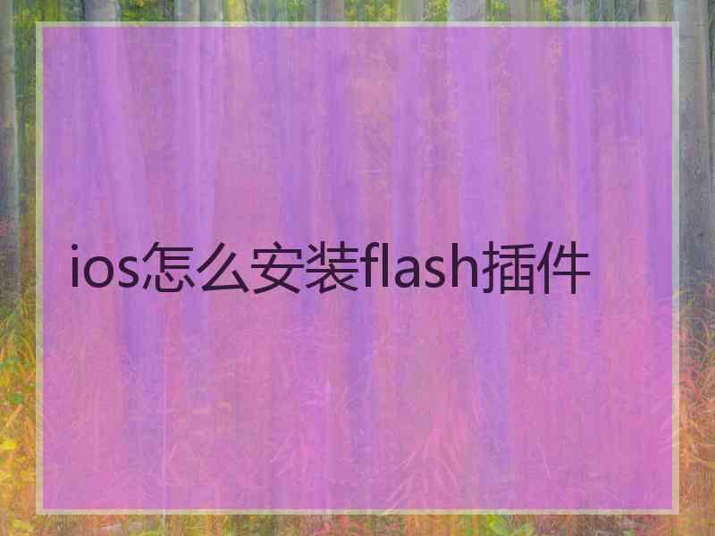 ios怎么安装flash插件