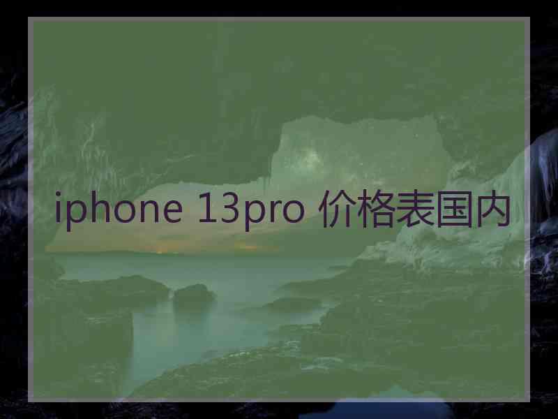 iphone 13pro 价格表国内