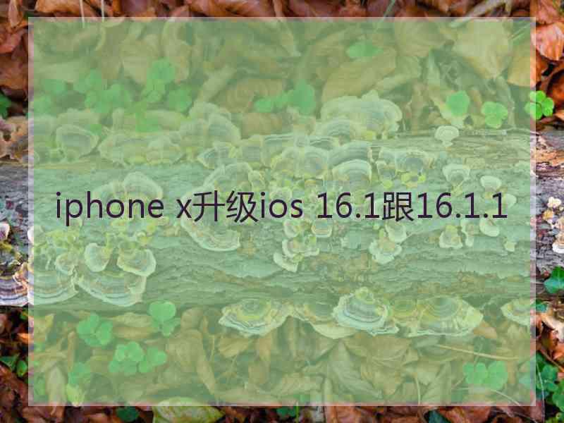 iphone x升级ios 16.1跟16.1.1