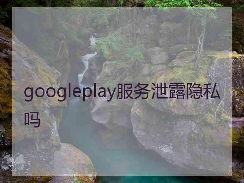 googleplay服务泄露隐私吗