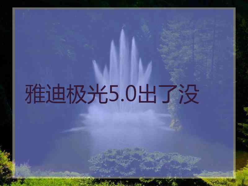 雅迪极光5.0出了没