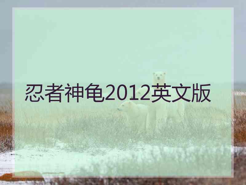 忍者神龟2012英文版