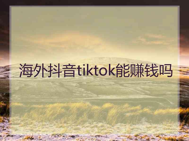 海外抖音tiktok能赚钱吗