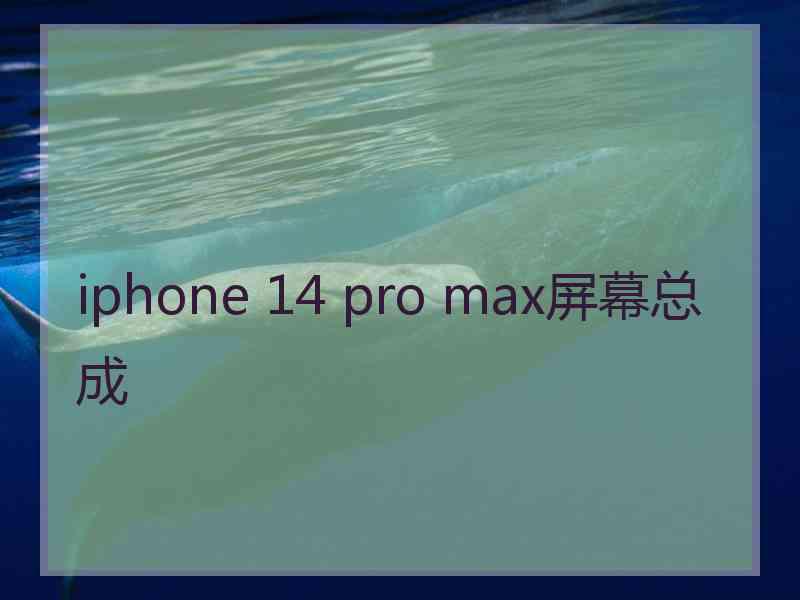 iphone 14 pro max屏幕总成