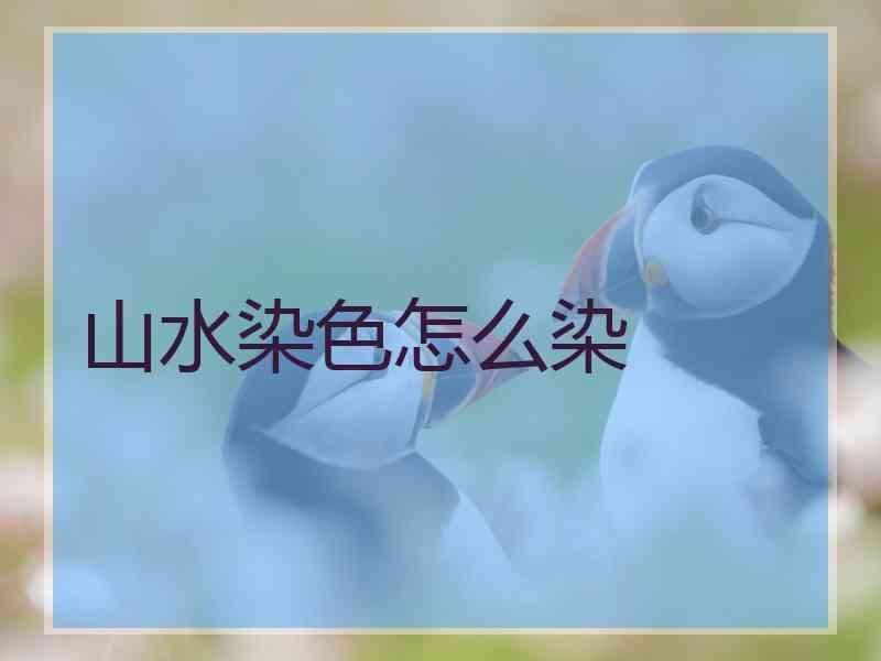 山水染色怎么染