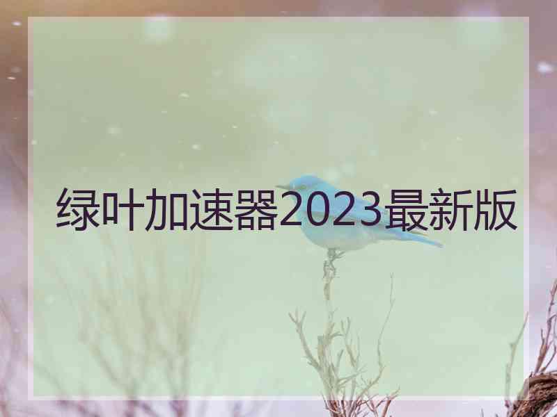 绿叶加速器2023最新版