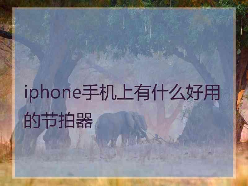 iphone手机上有什么好用的节拍器