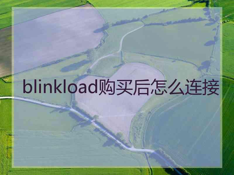 blinkload购买后怎么连接