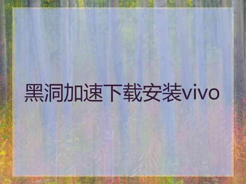 黑洞加速下载安装vivo