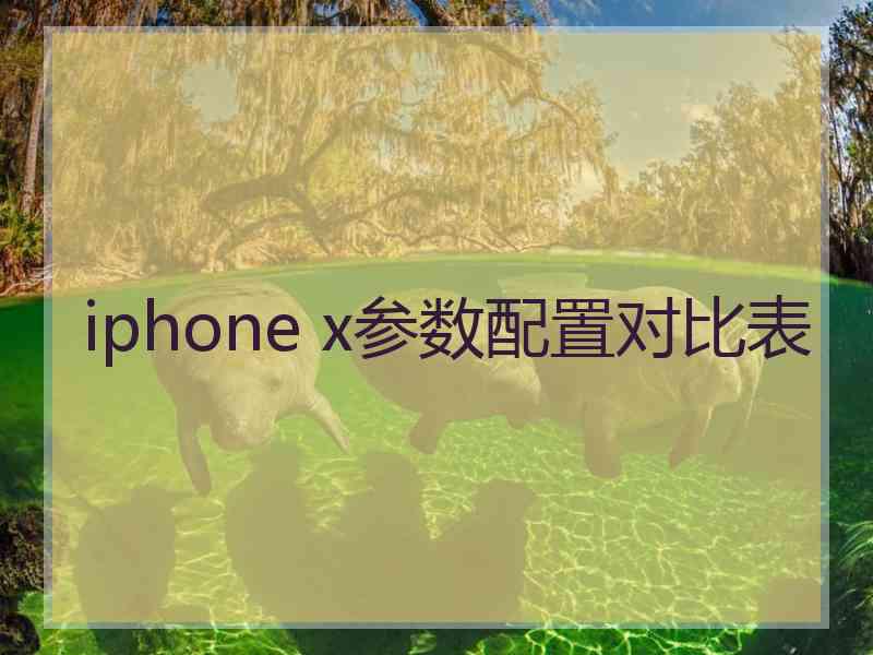 iphone x参数配置对比表