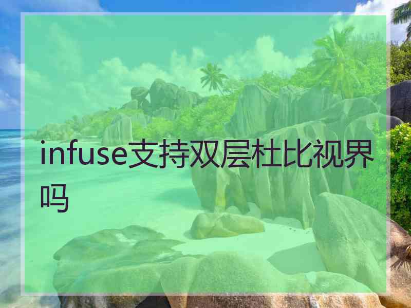 infuse支持双层杜比视界吗