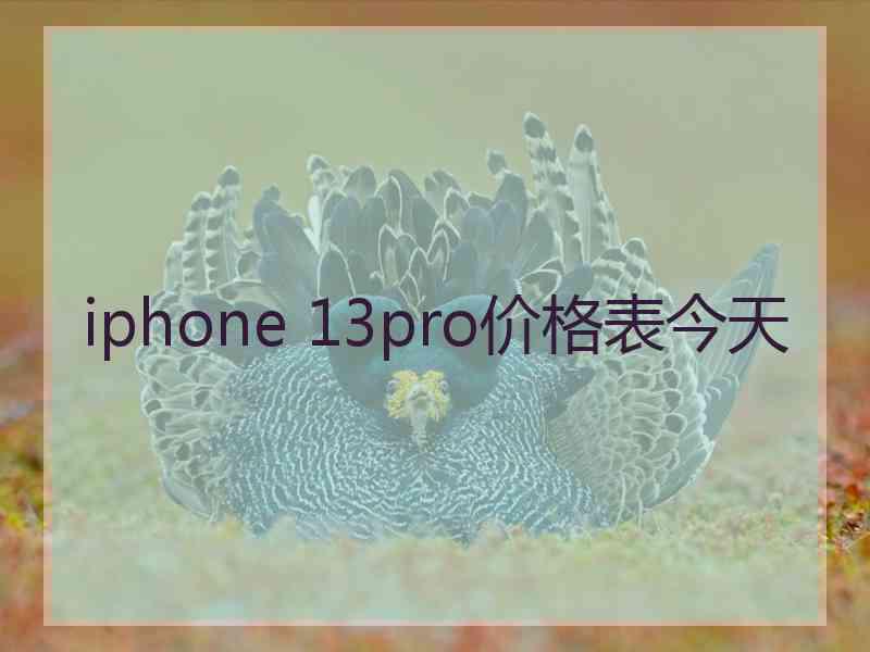 iphone 13pro价格表今天